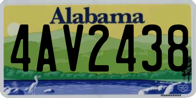 AL license plate 4AV2438