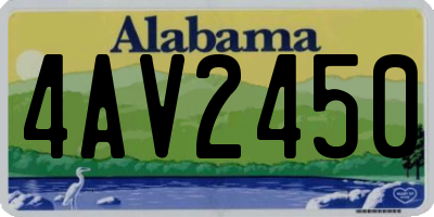 AL license plate 4AV2450
