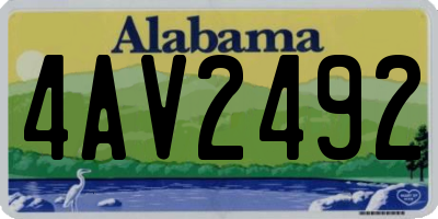 AL license plate 4AV2492