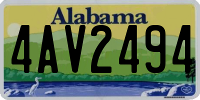 AL license plate 4AV2494