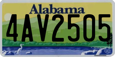 AL license plate 4AV2505
