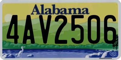 AL license plate 4AV2506