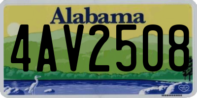 AL license plate 4AV2508