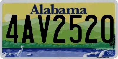 AL license plate 4AV2520