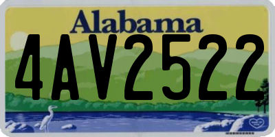 AL license plate 4AV2522
