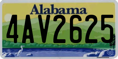 AL license plate 4AV2625