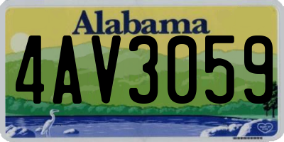 AL license plate 4AV3059