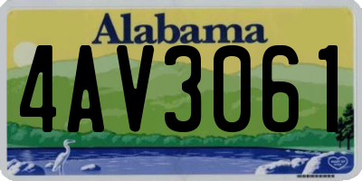 AL license plate 4AV3061