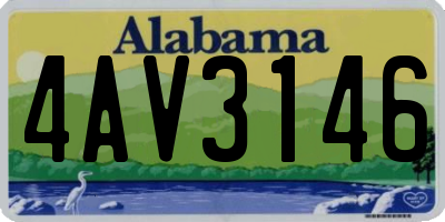 AL license plate 4AV3146