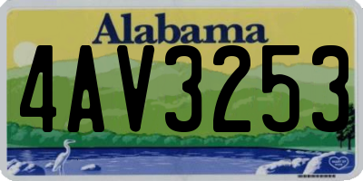 AL license plate 4AV3253