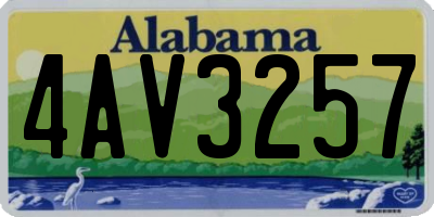 AL license plate 4AV3257
