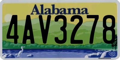 AL license plate 4AV3278