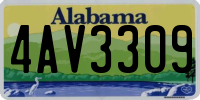 AL license plate 4AV3309