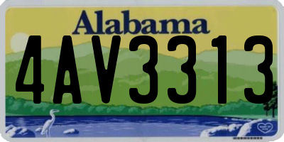 AL license plate 4AV3313