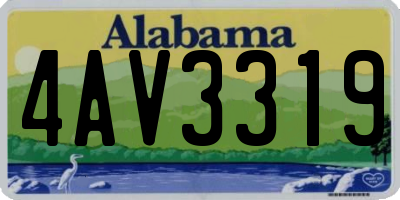AL license plate 4AV3319