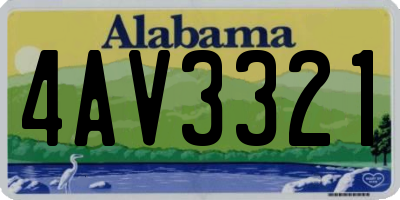 AL license plate 4AV3321