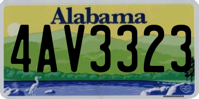 AL license plate 4AV3323