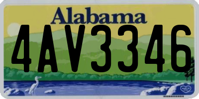AL license plate 4AV3346