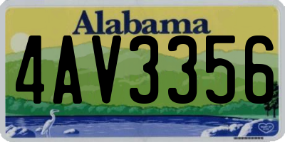 AL license plate 4AV3356
