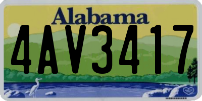 AL license plate 4AV3417