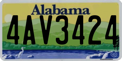 AL license plate 4AV3424