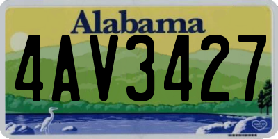 AL license plate 4AV3427