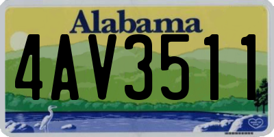 AL license plate 4AV3511