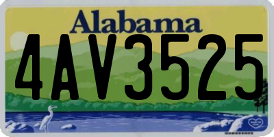 AL license plate 4AV3525