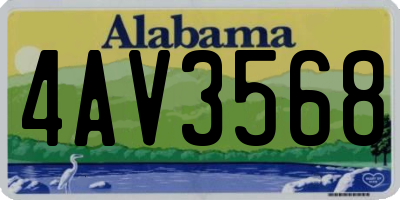 AL license plate 4AV3568