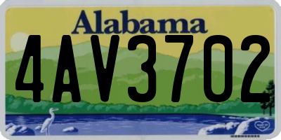 AL license plate 4AV3702