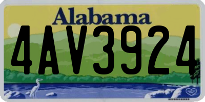 AL license plate 4AV3924
