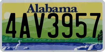 AL license plate 4AV3957