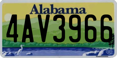 AL license plate 4AV3966