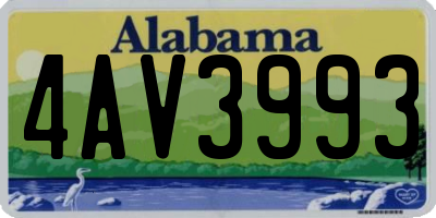 AL license plate 4AV3993