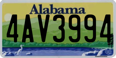 AL license plate 4AV3994
