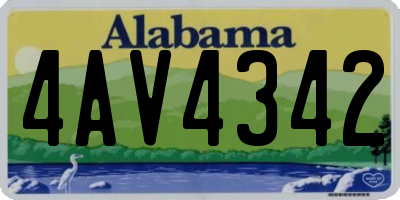 AL license plate 4AV4342