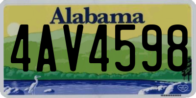 AL license plate 4AV4598