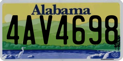 AL license plate 4AV4698