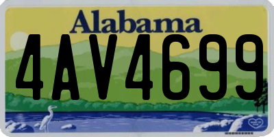 AL license plate 4AV4699