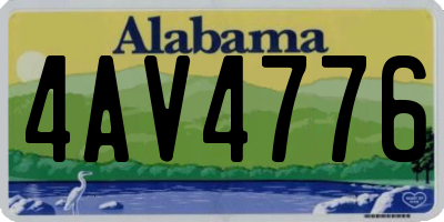 AL license plate 4AV4776
