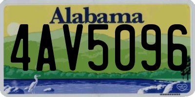 AL license plate 4AV5096