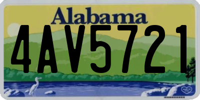 AL license plate 4AV5721