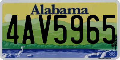 AL license plate 4AV5965