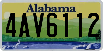 AL license plate 4AV6112