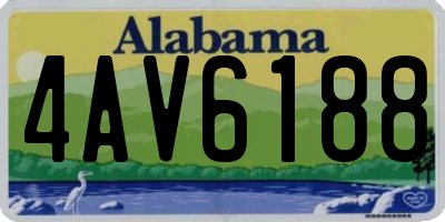 AL license plate 4AV6188
