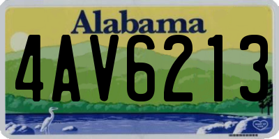 AL license plate 4AV6213