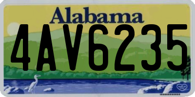 AL license plate 4AV6235