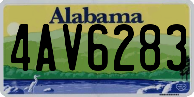 AL license plate 4AV6283