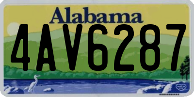 AL license plate 4AV6287