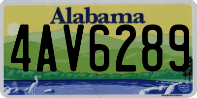 AL license plate 4AV6289